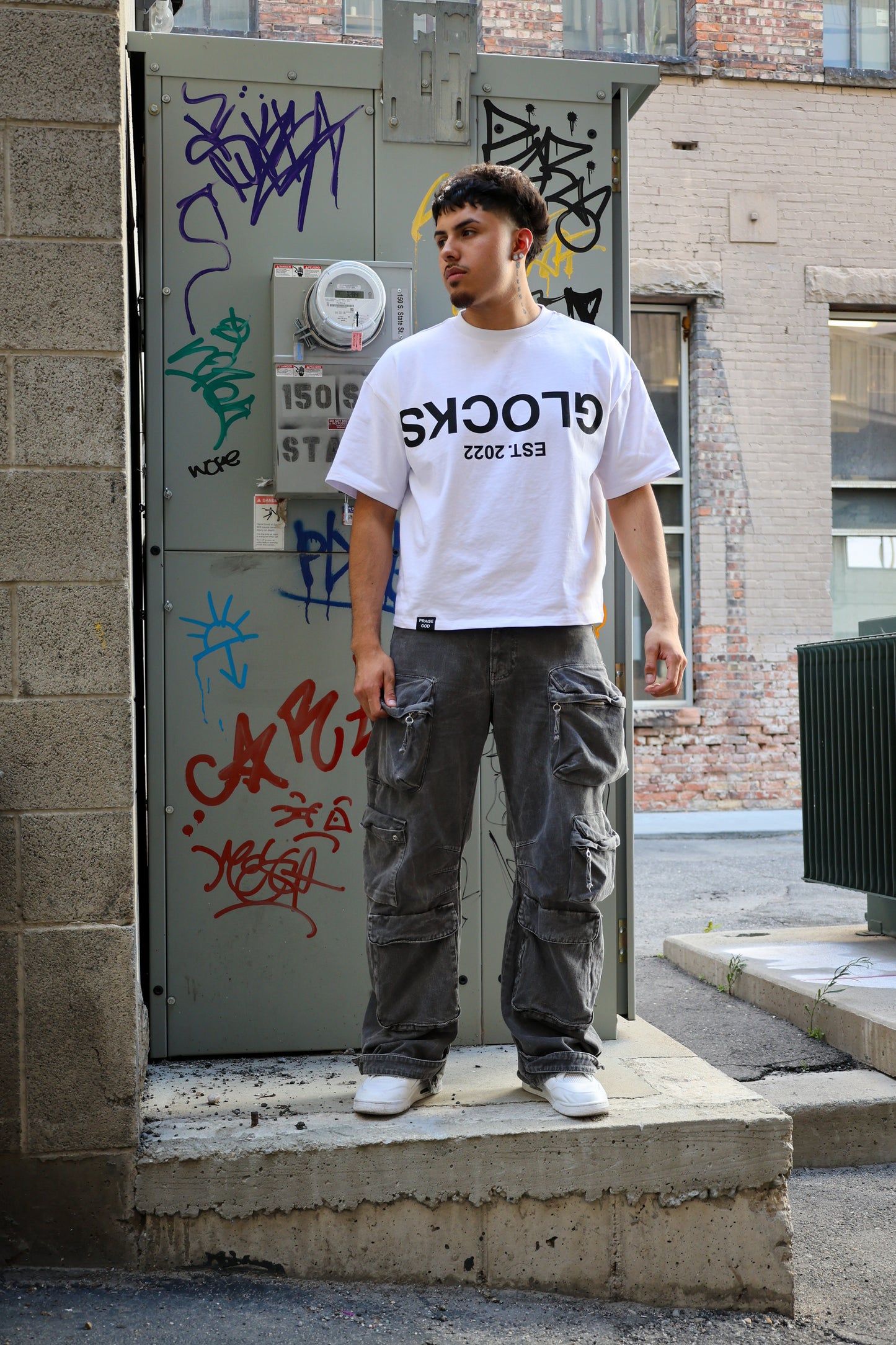 WHITE “OUT THE MIX” TEE